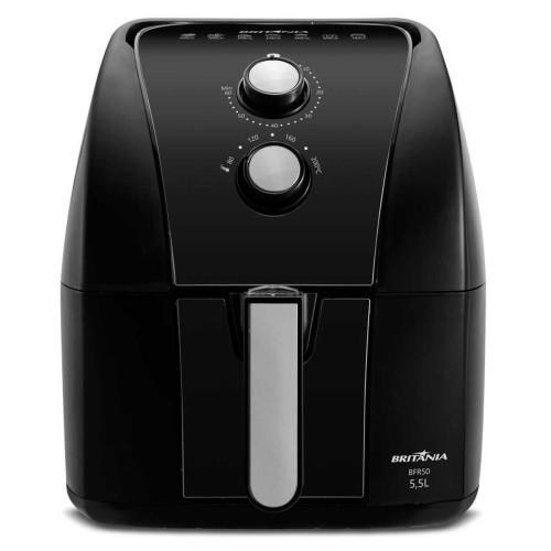 Fritadeira Elétrica Sem Óleo Air Fryer Britânia 5.5L 1500W BFR50 Redstone com Inox - 1