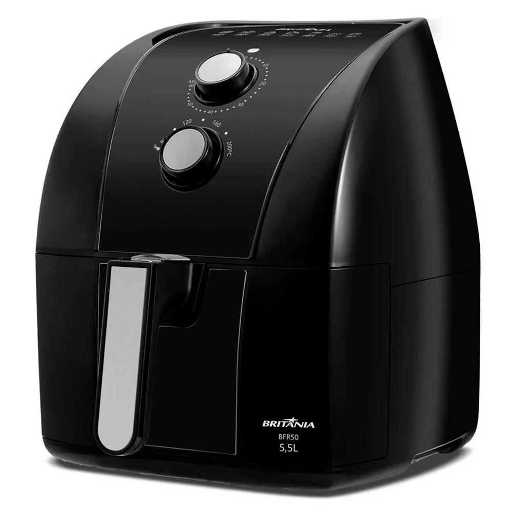 Fritadeira Elétrica Sem Óleo Air Fryer Britânia 5.5L 1500W BFR50 Redstone com Inox - 2