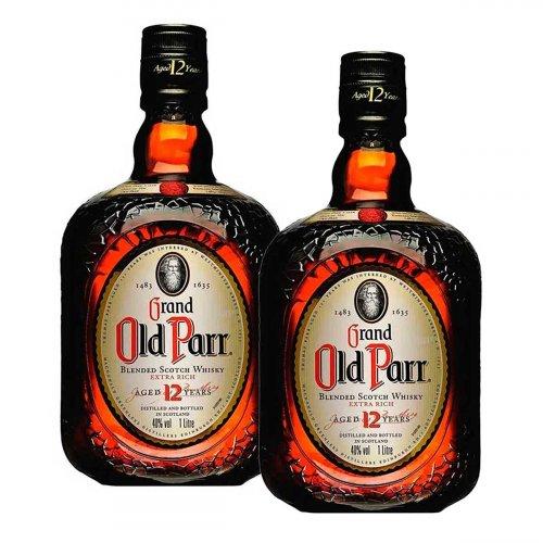 Whisky Escocês Old Parr 12 anos 1 Litro com 2 unidades - 1