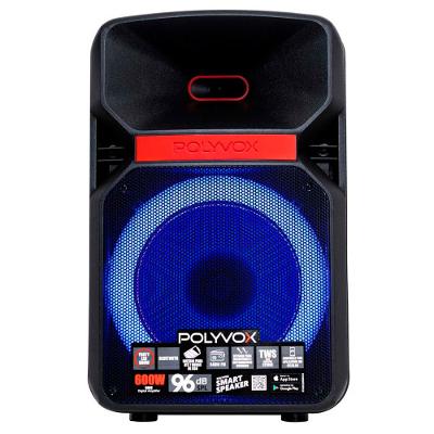 Caixa de Som Polyvox XC-812TB 600W RMS Bluetooth 5.3 TWS