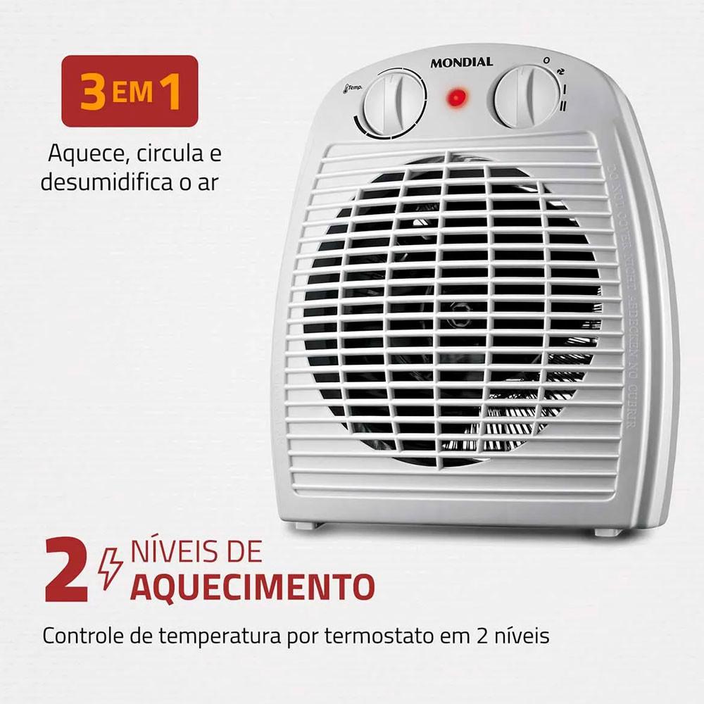 Aquecedor de Ambientes a Ar Termoventilador Mondial A-08 1500W - 2