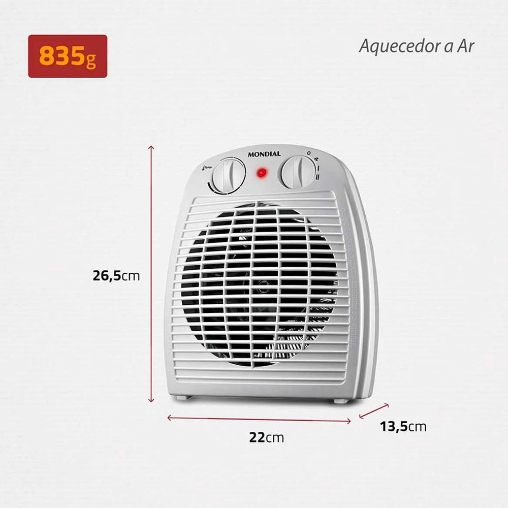 Aquecedor de Ambientes a Ar Termoventilador Mondial A-08 1500W - 5