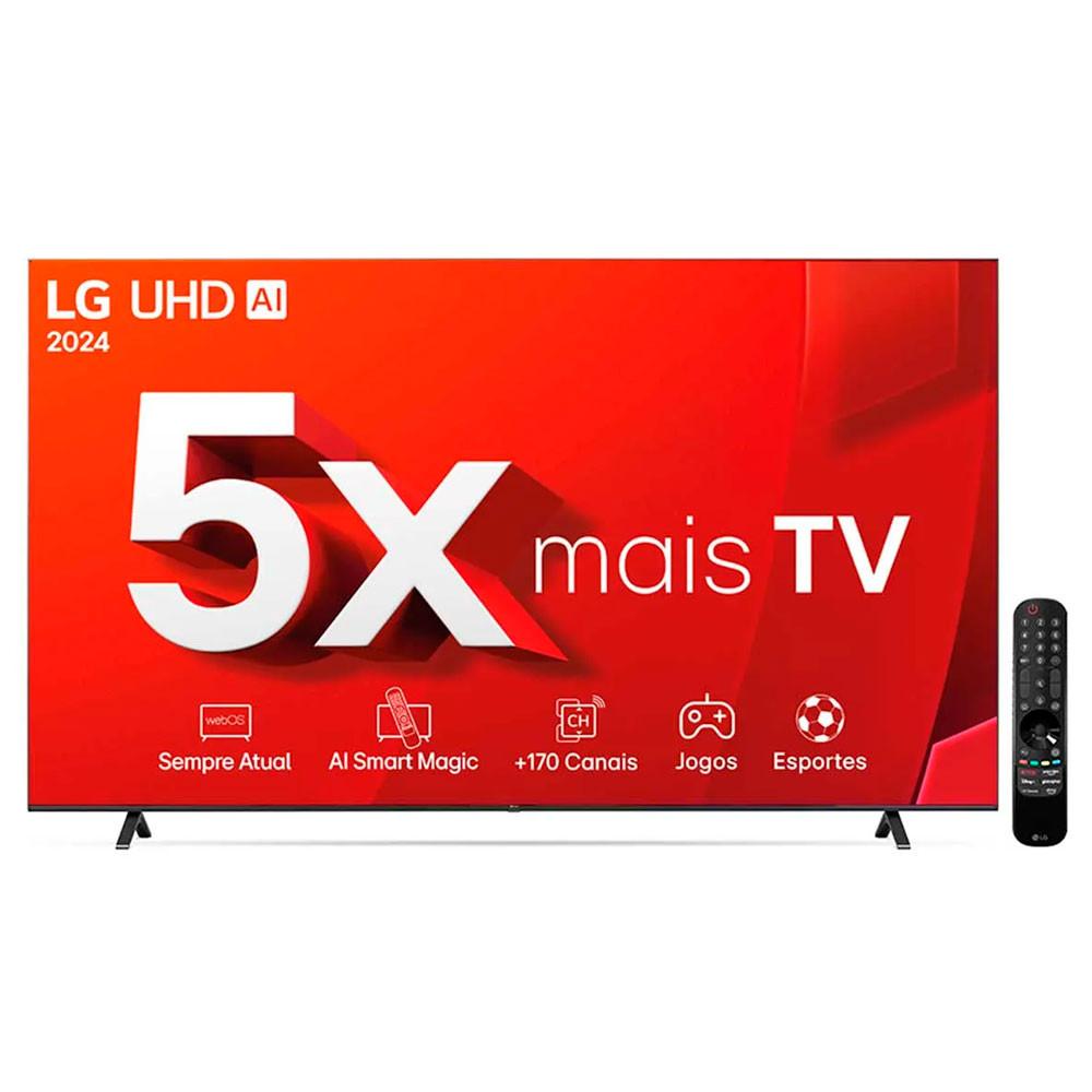 Smart TV 4K 75  LG UHD 75UT8050 Processador A5 Ger7 AI Alexa/Chromecast integrado webOS 24 Controle Smart Magic - 2