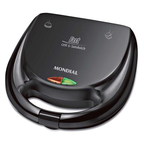 Sanduicheira Fast Grill e Sandwich Mondial S-12 750W - 1