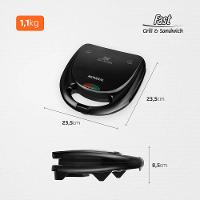 Sanduicheira Fast Grill e Sandwich Mondial S-12 750W - 6