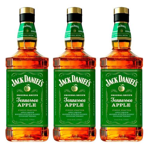Whisky Jack Daniels Americano 5 Anos Apple 1L 3 Unidades - 1