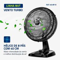 Ventilador de Mesa 40cm Mondial Turbo com 8 Pás 3 Velocidades - 2