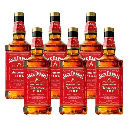 Whisky Jack Daniels Tennessee Fire 1L 6 Unidades - 1