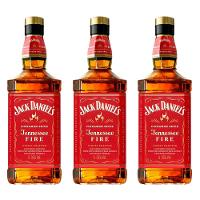 Whisky Jack Daniels Tennessee Fire 1L 3 Unidades - 1