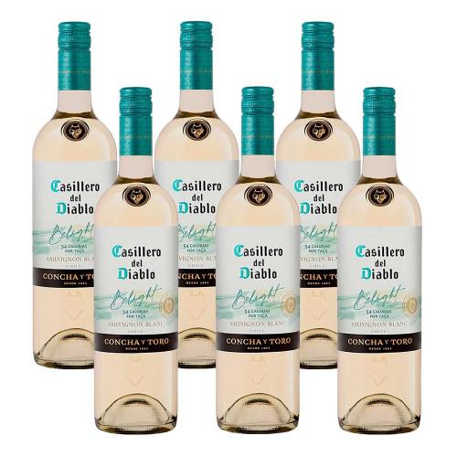 Vinho Branco Meio Seco Casillero del Diablo Belight Sauvignon Blanc Garrafa 750ml com 6 unidades - 1