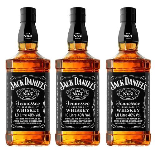 Jack Daniels Old No. 7 Tennessee Whiskey 1L 3 Unidades - 1
