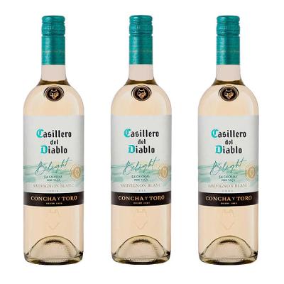Vinho Branco Meio Seco Casillero del Diablo Belight Sauvignon Blanc Garrafa 750ml com 3 unidades