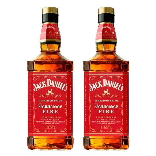 Whisky Jack Daniels Tennessee Fire 1L 2 Unidades - 1