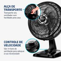 Ventilador de Mesa 40cm Mondial Turbo 8 Pás 3 Velocidades - 5