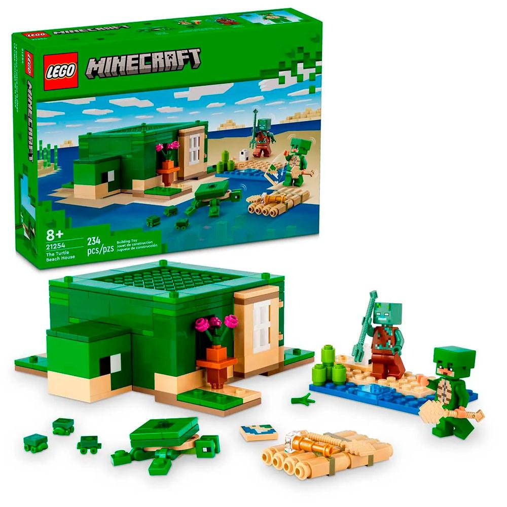 Bloco de Montar LEGO 234 Peças Minecraft A Casa Tartaruga de Praia - 2