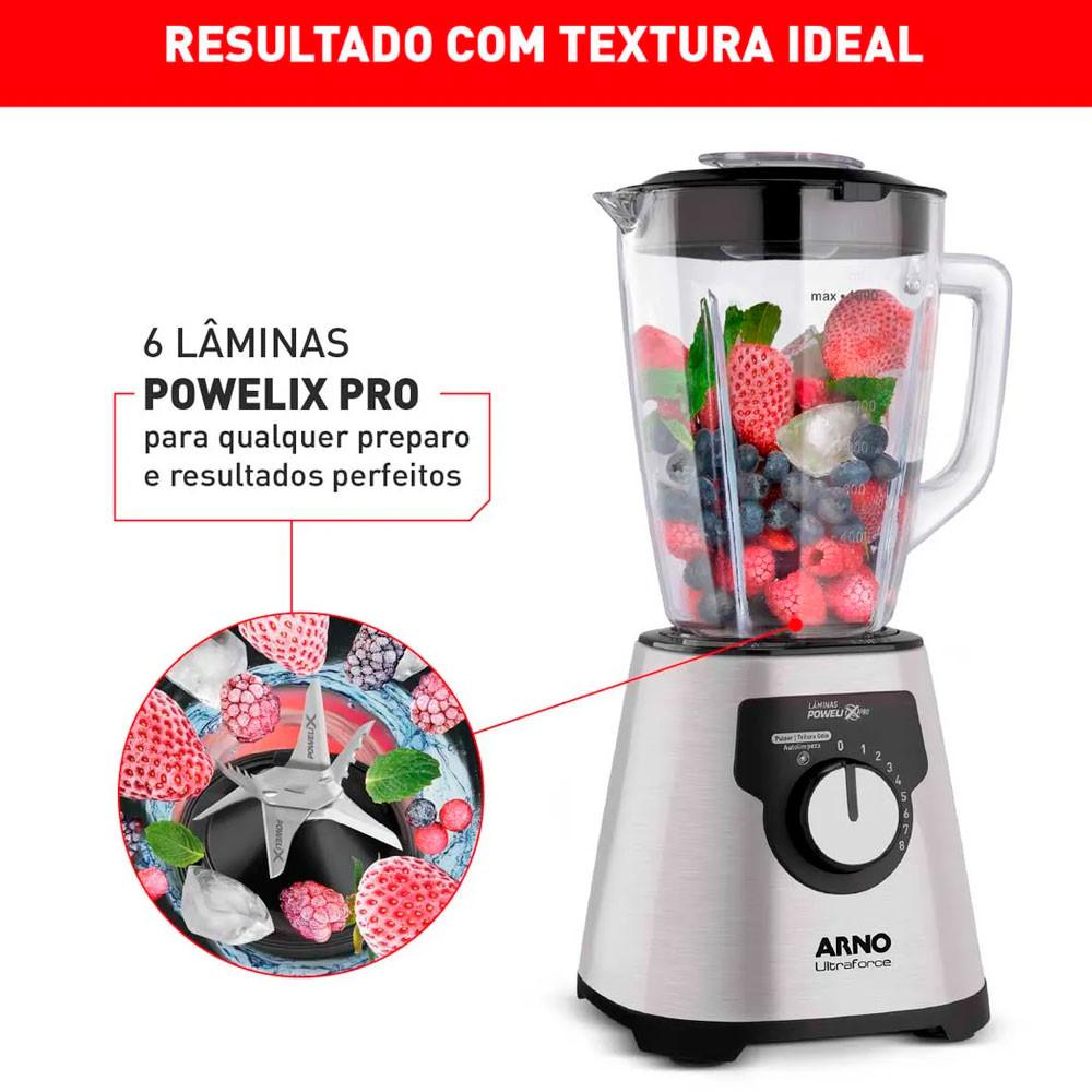 Liquidificador Arno Ultraforce Inox Jarra de Vidro LN92 - 4