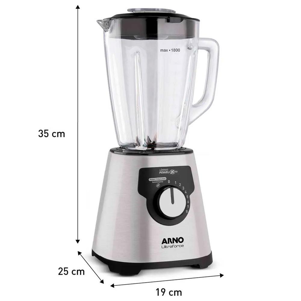 Liquidificador Arno Ultraforce Inox Jarra de Vidro LN92 - 6