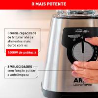 Liquidificador Arno Ultraforce Inox Jarra de Vidro LN92 - 2