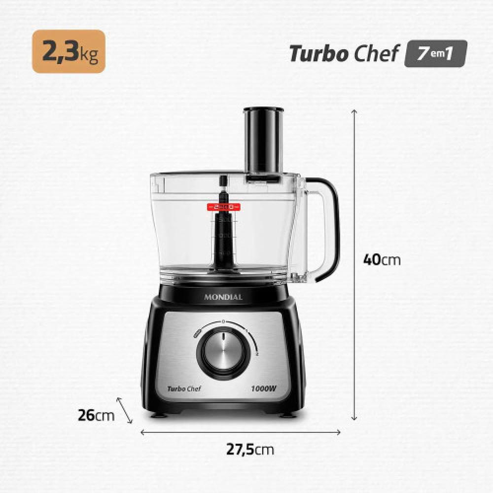 Multiprocessador Turbo Chef 7 em 1 Mondial MPN-01-BE 1000W - 2