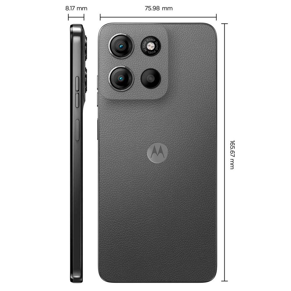 Smartphone Moto G15 256GB Grafite Vegan Leather Tela 6.7 Câmera Dupla 50MP Selfie 8MP Dual Chip Android 15 Motorola - 6