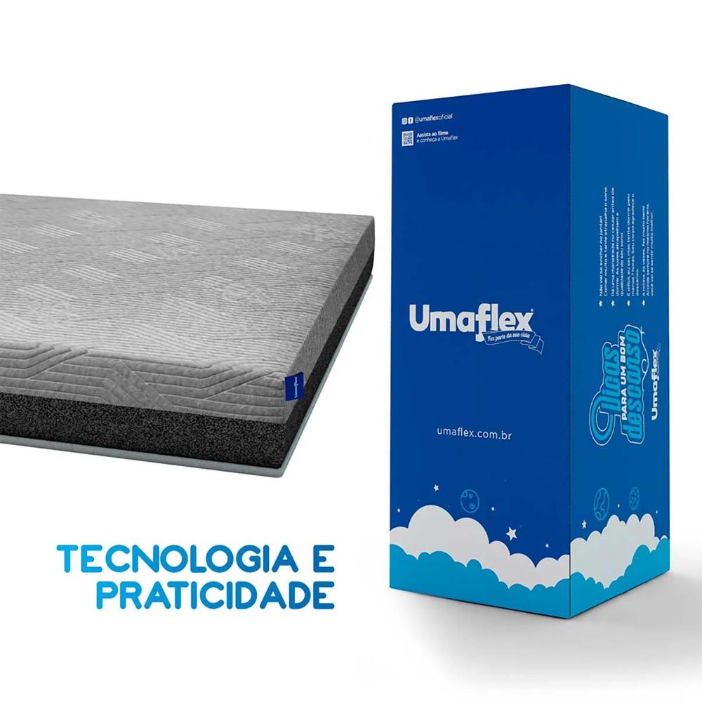 Colchão Espuma D-28 Queen Fit Visco Umaflex Cinza - 4
