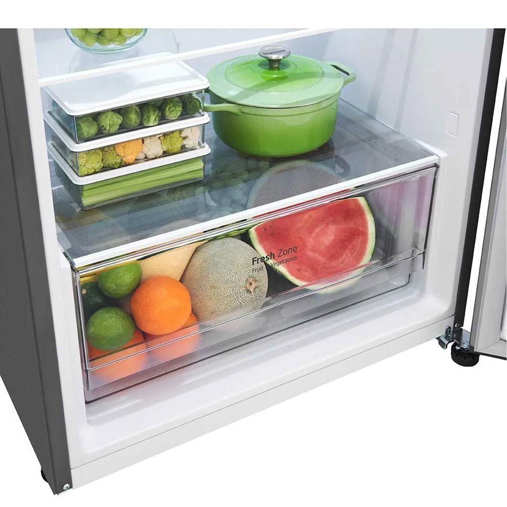 Geladeira Frost Free Inverter 375L Duplex Cor Inox Look GN-B372PFM LG - 10