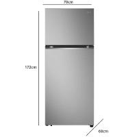 Geladeira Frost Free Inverter 375L Duplex Cor Inox Look GN-B372PFM LG - 3