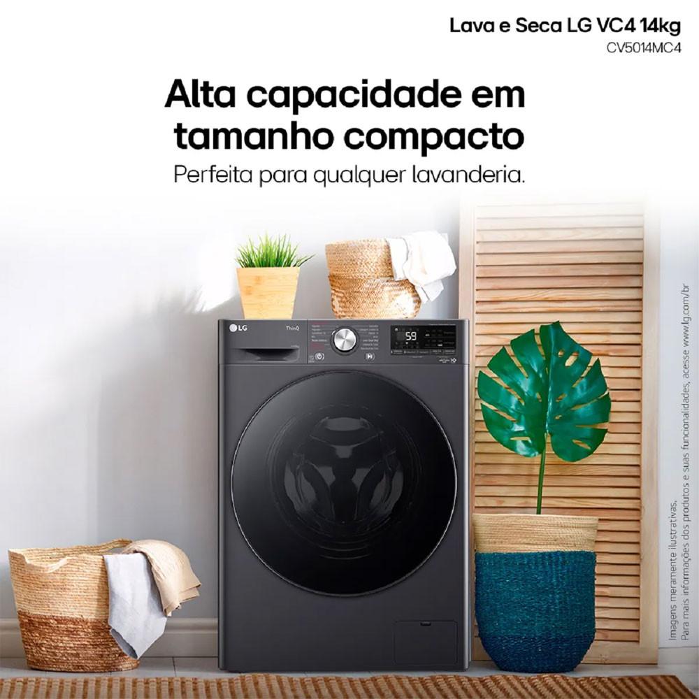 Lava e Seca Smart 14Kg Titanium com Inteligência Artificial AI DD LG - 2