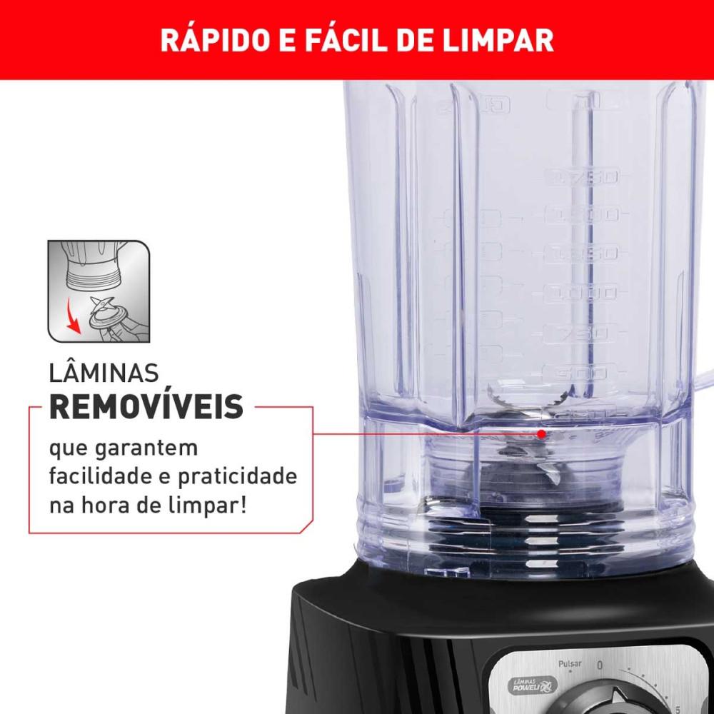Liquidificador Arno Power Max Limpa Fácil LN78 3,1L 1200W - 6