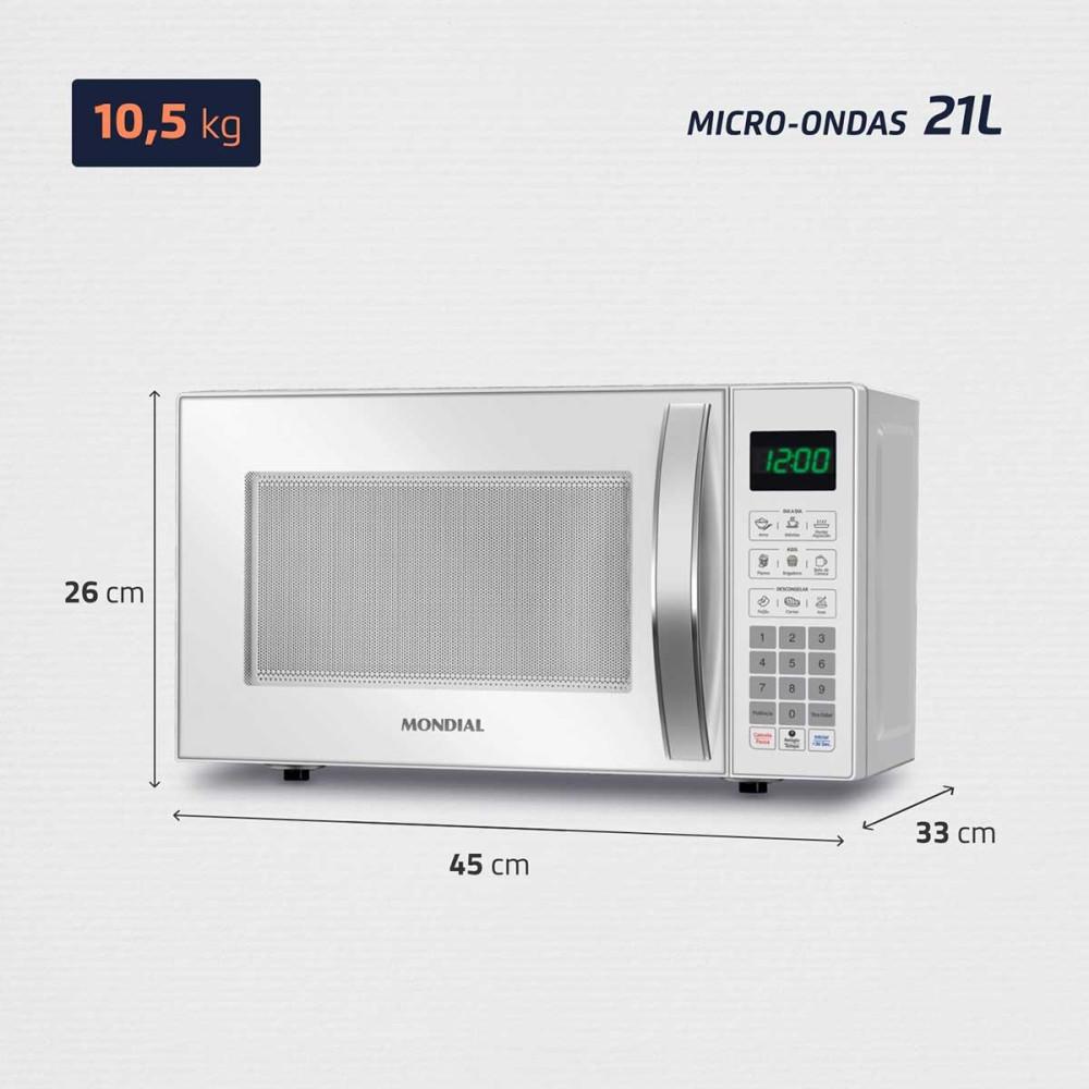 Micro-Ondas Mondial 1200W MO-01-21-W - 7