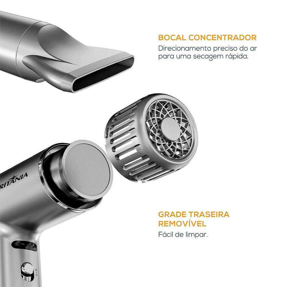 Secador de Cabelos BSC3400 Mais Silencioso 1600W Britânia - 6