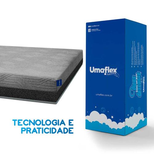 Colchão Fit Visco Casal Espuma D-28 Cinza a Vácuo Umaflex - 1