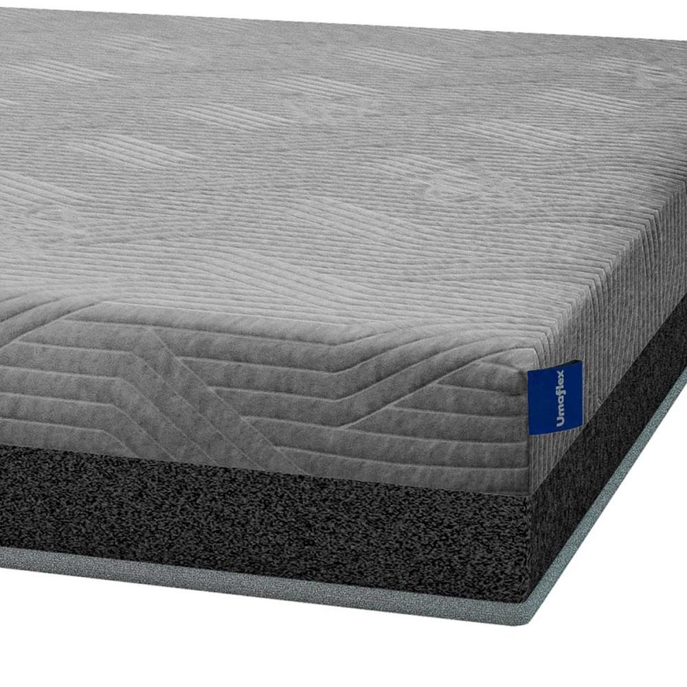 Colchão Fit Visco Casal Espuma D-28 Cinza a Vácuo Umaflex - 6