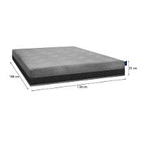Colchão Fit Visco Casal Espuma D-28 Cinza a Vácuo Umaflex