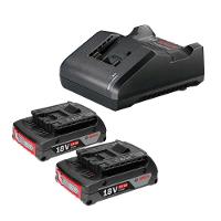 Kit 2 Baterias GBA 18V 2Ah Carregador GAL18V 20 Bivolt Bosch - 1