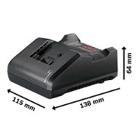 Kit 2 Baterias GBA 18V 2Ah Carregador GAL18V 20 Bivolt Bosch - 5