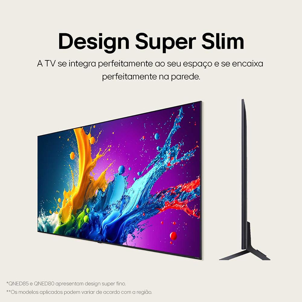 Smart TV LG 55 Polegadas 4K QNED AI ThinQ 55QNED80T - 4