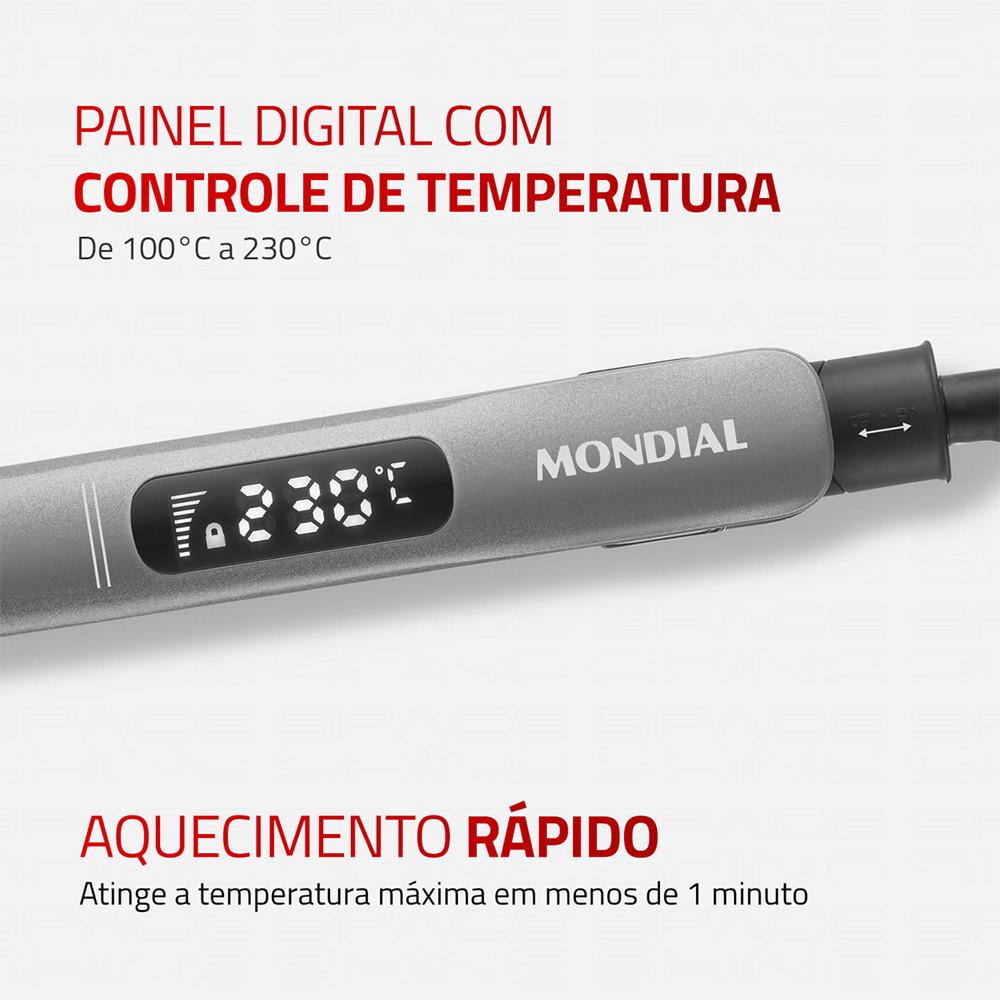 Prancha Alisadora P-25 Space Shine 50W Grafite Bivolt Mondial - 5