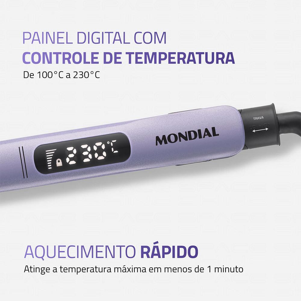 Prancha Alisadora P-26 Space Shine 50W Lilás Bivolt Mondial - 4
