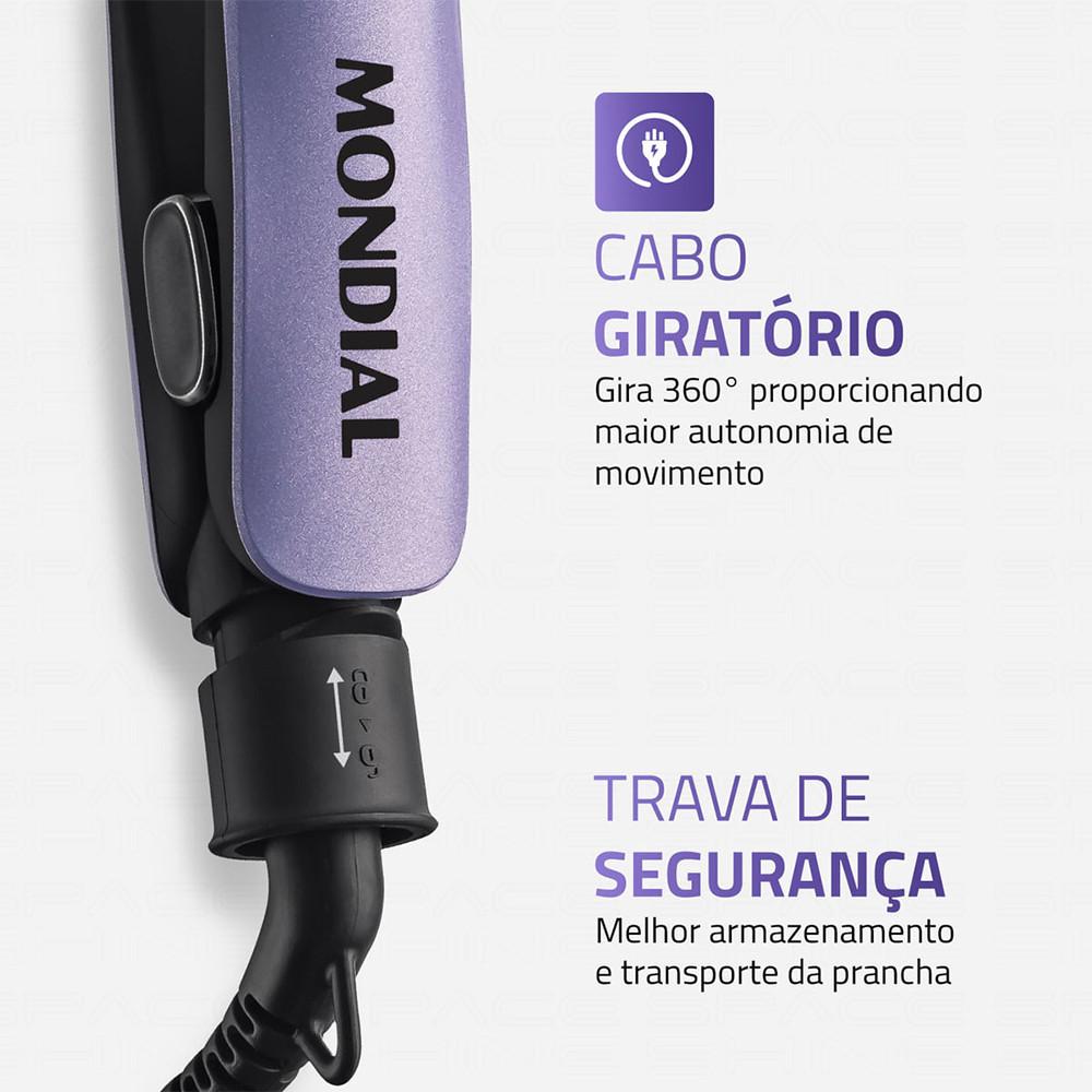 Prancha Alisadora P-26 Space Shine 50W Lilás Bivolt Mondial - 5