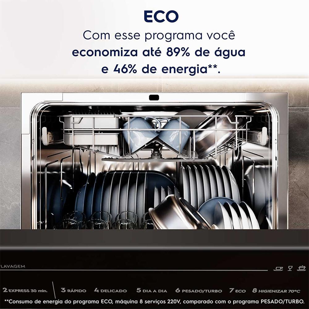 Lava-Louça Electrolux 8 Serviços com Programa Lava e Seca 50 min LS08E - 8