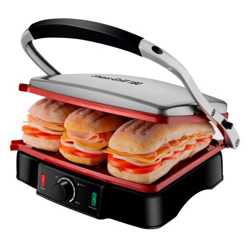Grill e Sanduicheira Premium PG-02 Preto/Inox 1800W S-07 Mondial - 1