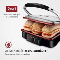 Grill e Sanduicheira Premium PG-02 Preto/Inox 1800W S-07 Mondial - 3