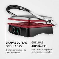 Grill e Sanduicheira Premium PG-02 Preto/Inox 1800W S-07 Mondial