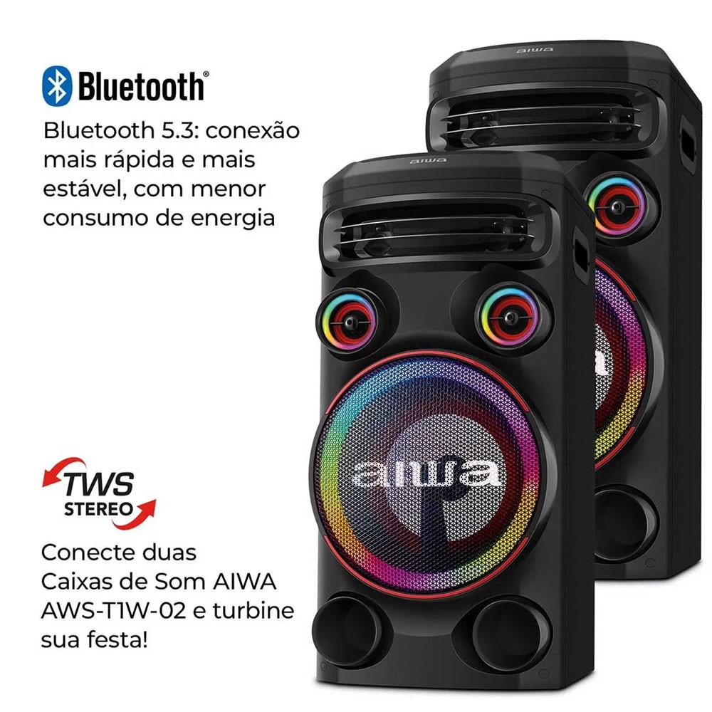 Caixa De Som Aiwa Torre Bluetooth 1600w AWS-T1W-02 - 8
