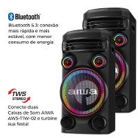 Caixa De Som Aiwa Torre Bluetooth 1600w AWS-T1W-02 - 8