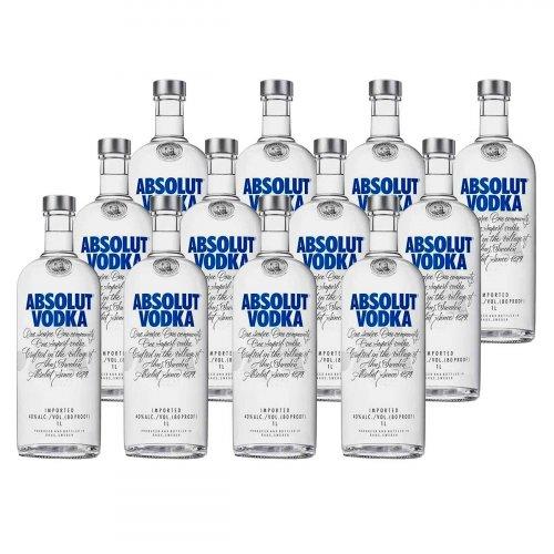 Vodka Sueca Absolut Tradicional 1 Litro Caixa com 12 unidades - 1