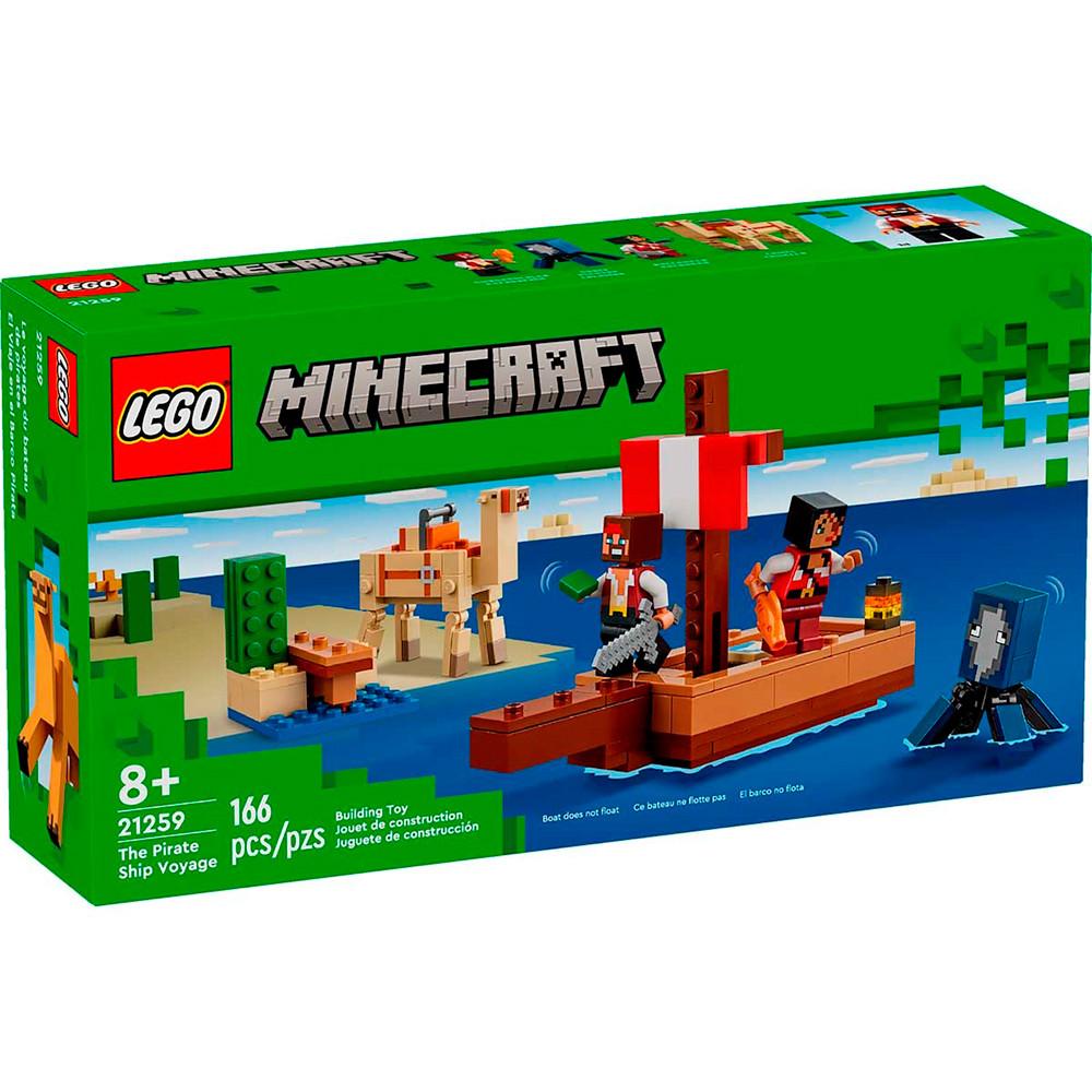 LEGO Minecraft A Viagem do Barco Pirata 166 Peças 21259 - 3