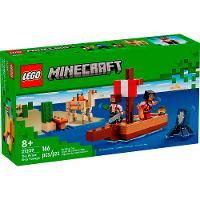 LEGO Minecraft A Viagem do Barco Pirata 166 Peças 21259 - 3