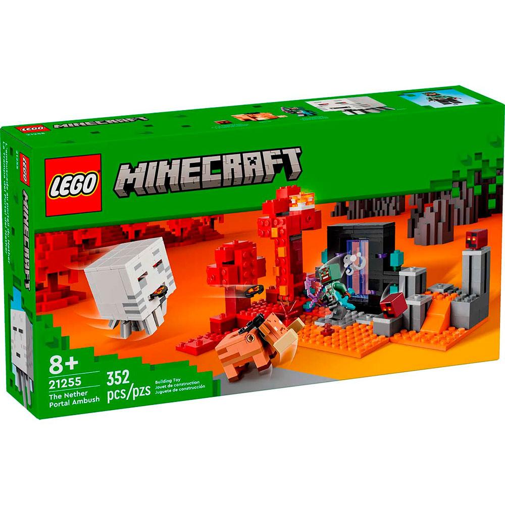 LEGO Minecraft A Emboscada no Portal do Nether 352 Peças 21255 - 3